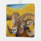 Ornement En Céramique Mouflons d'Amérique (Gauche)