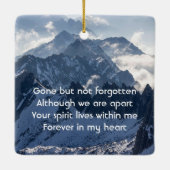 Ornement En Céramique Mountains Alpine Memorial Keepsake (Dos)