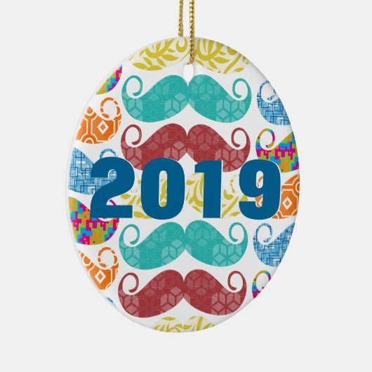 Ornement En Céramique Moustache M. Hipster Lil Man Baby (Droite)