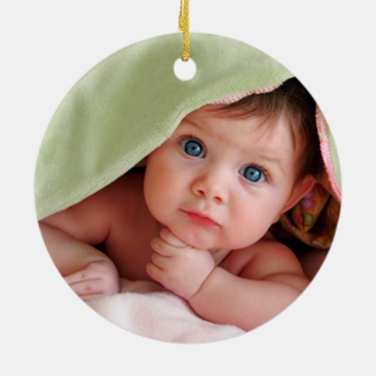 Ornement En Céramique Moustache M. Hipster Lil Man Baby (Dos)