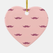 Ornement En Céramique Moustaches Parties scintillant roses (Devant)