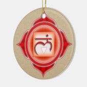 Ornement En Céramique Muladhara ou Root le 1er Chakra (Gauche)