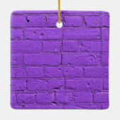 Ornement En Céramique Mur en brique violet peint (Dos)