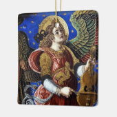 Ornement En Céramique MUSIQUE FABRIQUANT L'ANGE AVEC UN Noël VIELLE (Gauche)