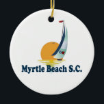 Ornement En Céramique Myrtle Beach.<br><div class="desc">Myrtle Beach la Caroline du Sud.</div>