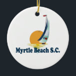 Ornement En Céramique Myrtle Beach.<br><div class="desc">Myrtle Beach la Caroline du Sud.</div>