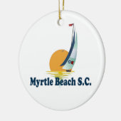 Ornement En Céramique Myrtle Beach. (Gauche)