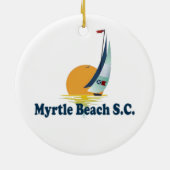 Ornement En Céramique Myrtle Beach. (Dos)