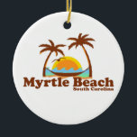 Ornement En Céramique Myrtle Beach.<br><div class="desc">Myrtle Beach la Caroline du Sud.</div>