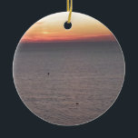 Ornement En Céramique Myrtle Beach<br><div class="desc">Vue d'océan du lever de soleil</div>