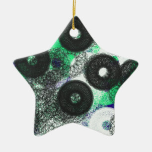 Ornement En Céramique mystère en cercle noir et sombre