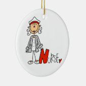 Ornement En Céramique N est pour l'infirmière (Droite)