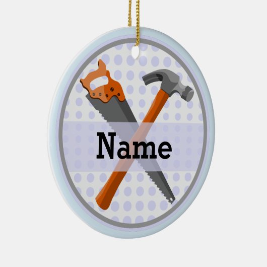 Ornement En Céramique Named Personalized Tools design for boys. (Droite)