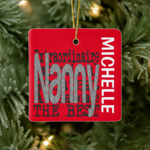Ornement En Céramique Nanny Extraordinaire CUSTOM