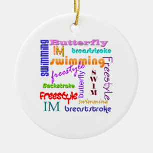 Ornement En Céramique Natation partout