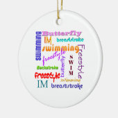 Ornement En Céramique Natation partout (Gauche)