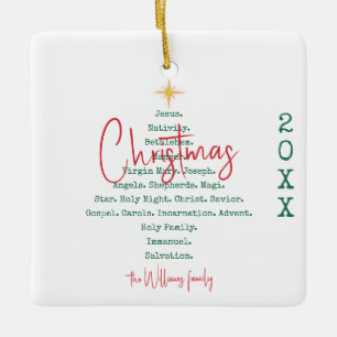 Ornement En Céramique Nativité Noël Foi chrétienne Jésus Religieux