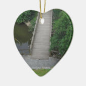 Ornement En Céramique Nature Photographie Parc Pont Arbres Vert (Gauche)
