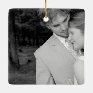 Ornement En Céramique Navy & Berry Berry Elegant Damask Peacock Mariage