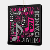 Ornement En Céramique Né à Dance Pink ID277 (Gauche)