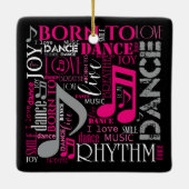 Ornement En Céramique Né à Dance Pink ID277 (Dos)