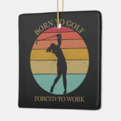 Ornement En Céramique Né au golf forcé au travail (Gauche)