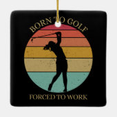 Ornement En Céramique Né au golf forcé au travail (Dos)