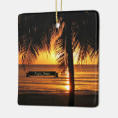 Ornement En Céramique Negril, coucher de soleil de Jamaïque (Gauche)