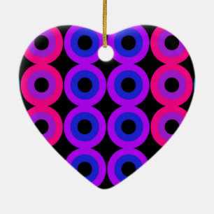 Ornement En Céramique Neon Circles