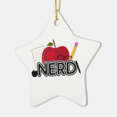 Ornement En Céramique Nerd - Logo (Gauche)