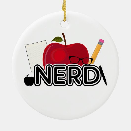 Ornement En Céramique Nerd - Logo (Dos)