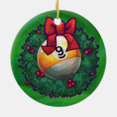 Ornement En Céramique Neuf boule en couronne verte (Dos)