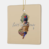 Ornement En Céramique New Jersey State Photo insert and town name (Gauche)