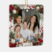 Ornement En Céramique NEW YEAR Frame with custom Photo Family 2026 (Droite)