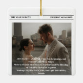 Ornement En Céramique Newspaper Merry and Married Holiday Accents Photo (Dos)