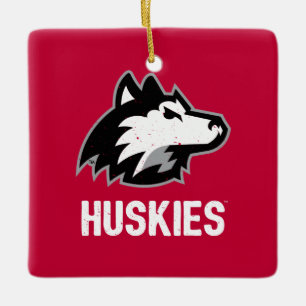 Ornement En Céramique NIU Huskies en détresse