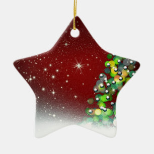 Ornement En Céramique Noël Arbre de vacances Paix Amour Destinée