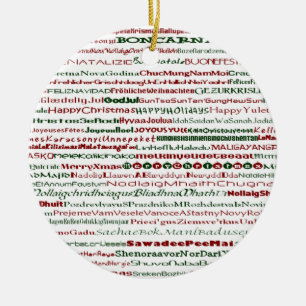 Ornement En Céramique Noël Autour De L'Organisation Mondiale