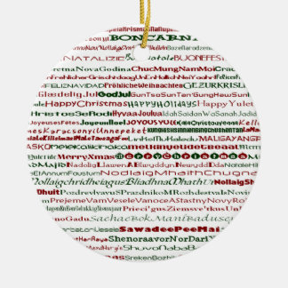 Ornement En Céramique Noël Autour De L'Organisation Mondiale