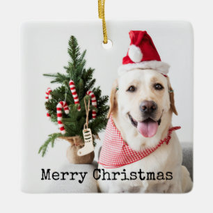 Ornement En Céramique Noël avec photo personnalisée