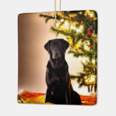 Ornement En Céramique Noël Black Lab (Gauche)