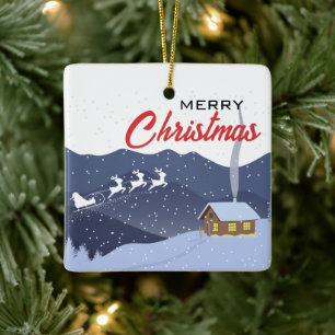 Ornement En Céramique Noël Bonne année cadeau Père Noël