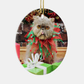 Ornement En Céramique Noël - chat persan - Frannie (Droite)