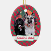 Ornement En Céramique Noël - Cockapoo Sophie - berger de Reba (Dos)