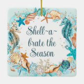 Ornement En Céramique Noël Côtier Coquille A Brate La Saison (Dos)