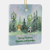 Ornement En Céramique Noël dans la forêt pour grands-parents (Droite)