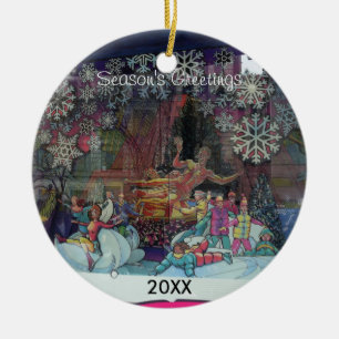 Ornement En Céramique Noël dans l'ornement de fenêtre de magasin de