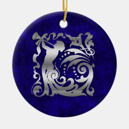 Ornement En Céramique Noël d'argent décoratif (Devant)