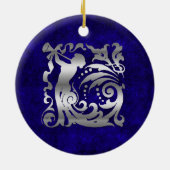 Ornement En Céramique Noël d'argent décoratif (Dos)