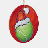 Ornement En Céramique Noël de balle de tennis (Droite)